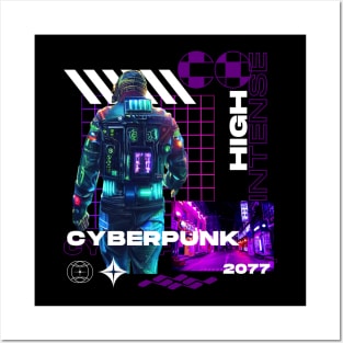 Cyberpunk phonk futuristic Posters and Art